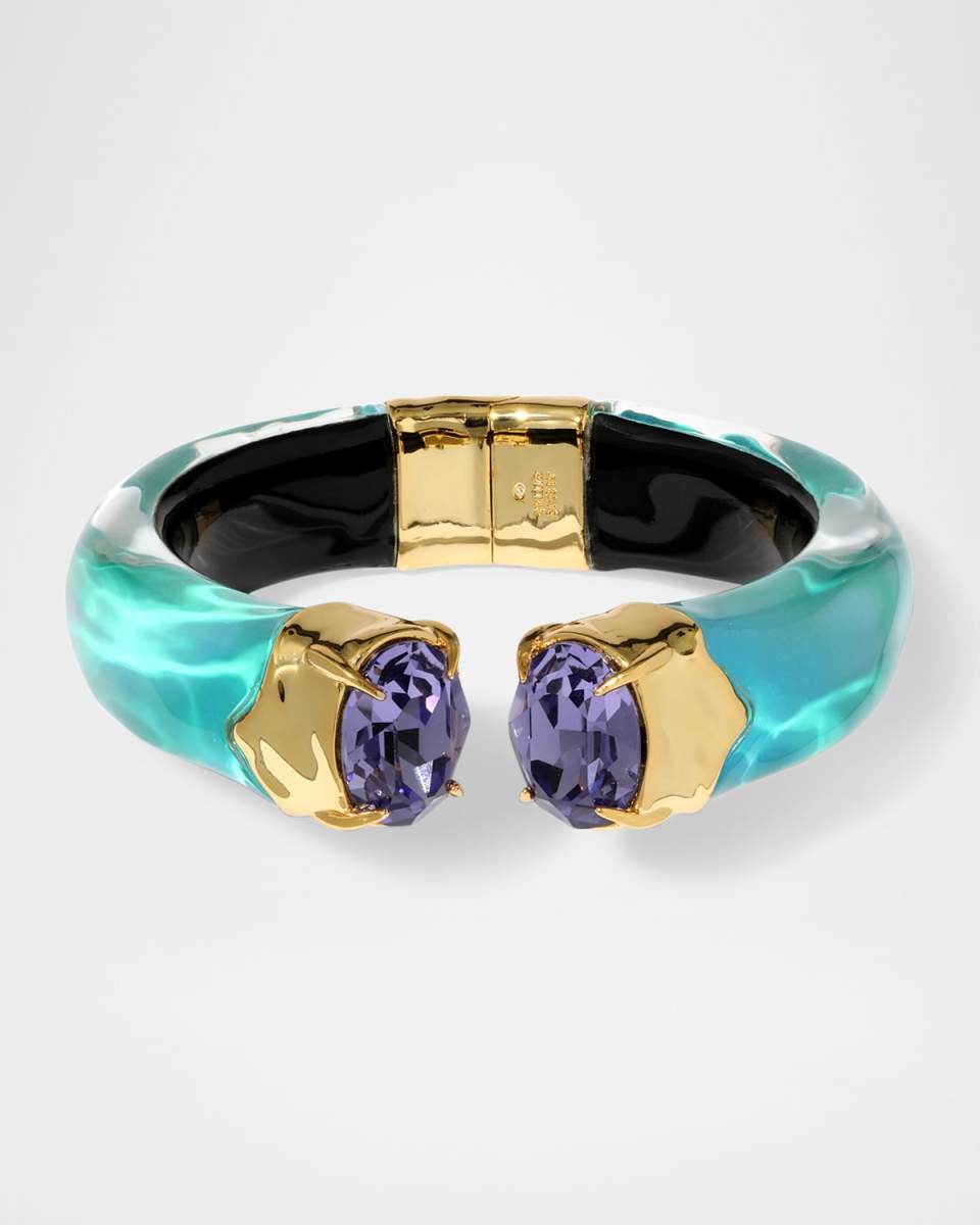 Bonbon Crystal Lucite Hinge Bracelet